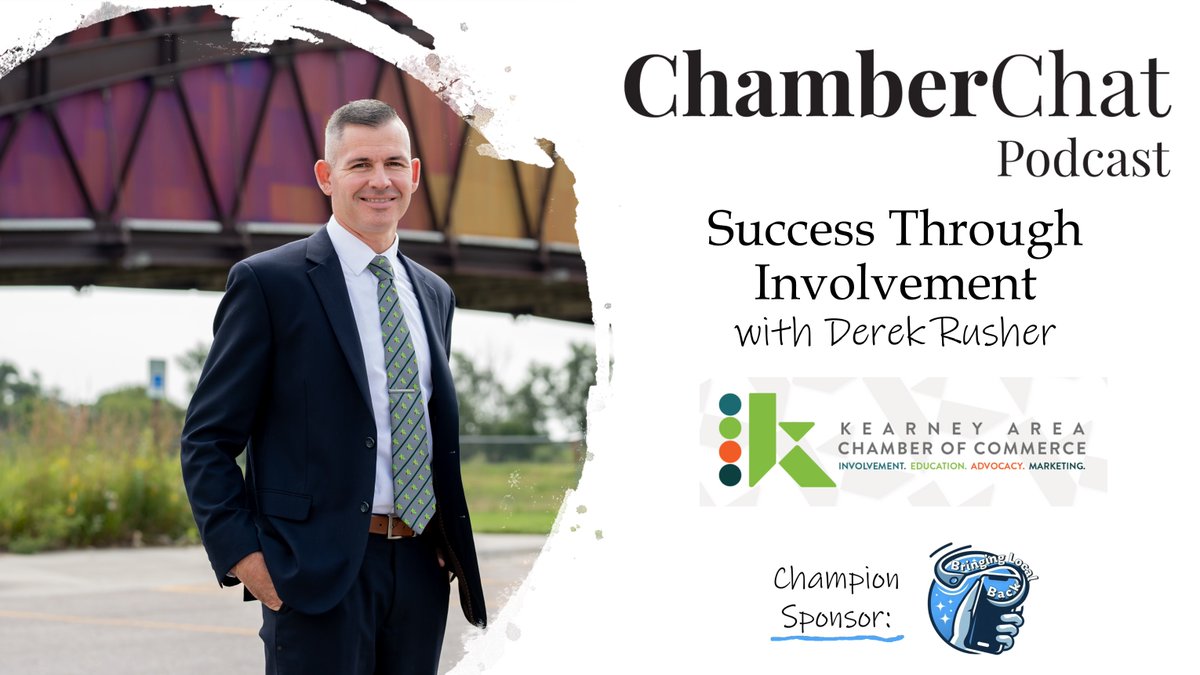 Chamber Chat Podcast (@chatchamber) on Twitter photo Tune in to Chamber Chat Podcast! We chat with <a href="/Rush97/">Derek Rusher, IOM</a>, President & CEO of <a href="/KACCNebraska/">Kearney Area Chamber of Commerce</a>, on leadership, innovation & chamber growth. Discover AI marketing, the power of a personalized approach & more. Listen now: chamberchatpodcast.com/episode301 Tune in to Chamber Chat Podcast! We chat with <a href="/Rush97/">Derek Rusher, IOM</a>, President & CEO of <a href="/KACCNebraska/">Kearney Area Chamber of Commerce</a>, on leadership, innovation & chamber growth. Discover AI marketing, the power of a personalized approach & more. Listen now: chamberchatpodcast.com/episode301