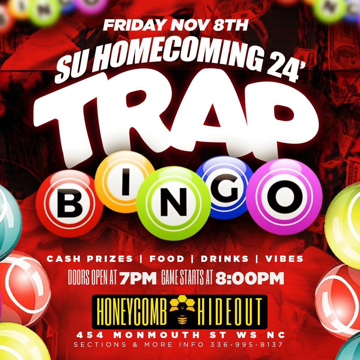 Bigscip336's tweet photo. Trap Bingo Friday November 8th #WSSU #wssuhomecoming https://t.co/lKXy1kSL1b