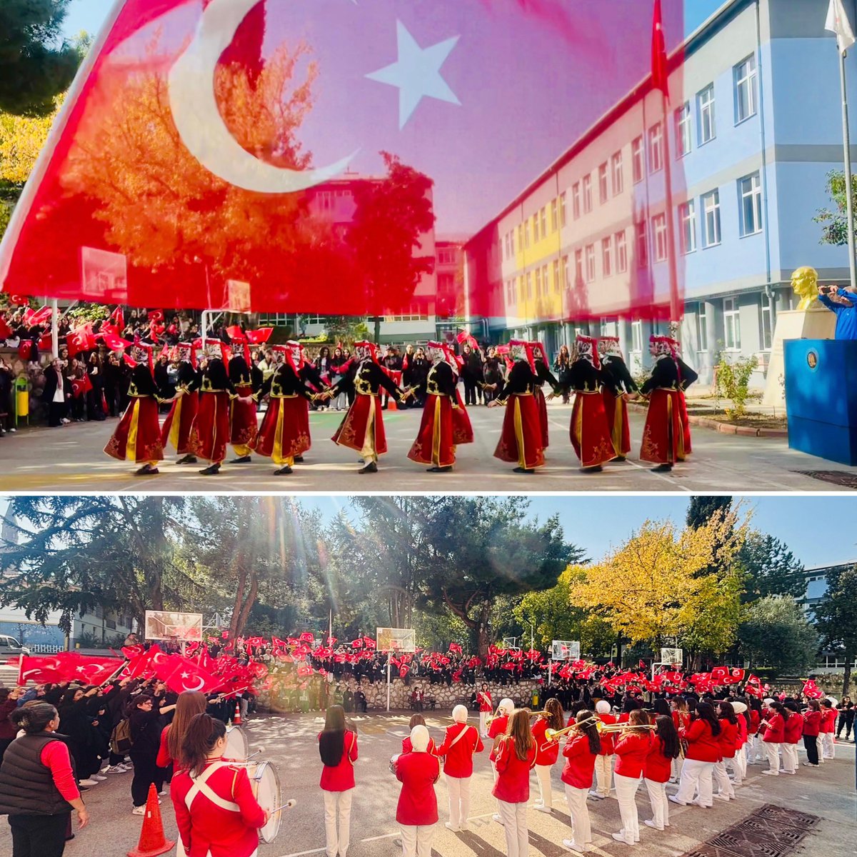 BursaKiz_Lisesi's tweet photo. Cumhuriyetimizin kurucusu Gazi Mustafa Kemal Atatürk ve silah arkadaşları başta olmak üzere, aziz şehitlerimizi, kahraman gazilerimizi rahmet, minnet ve şükranla yâd ederiz 
Cumhuriyetimizin 101. Yılı kutlu olsun. 🇹🇷🇹🇷🇹🇷 
@tcmeb 
@Ali_Partal 
@MetinSEZER_16 
@Osmangazi_MEM https://t.co/uYOgug63Te