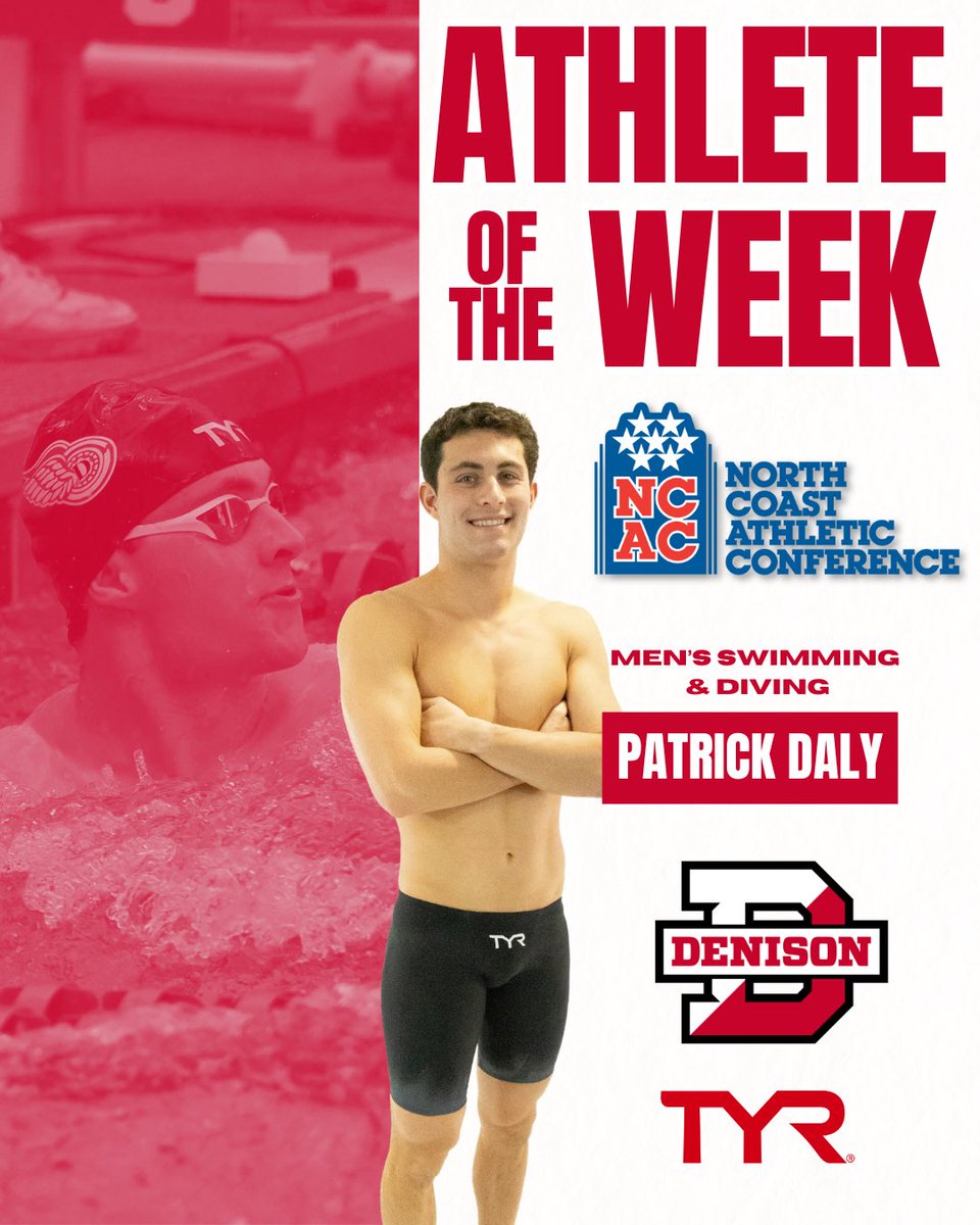Patrick Daly making a statement this past weekend! Daly earns Athlete of the Week after two individual wins vs Xavier and playing a role in the 200MR victory.