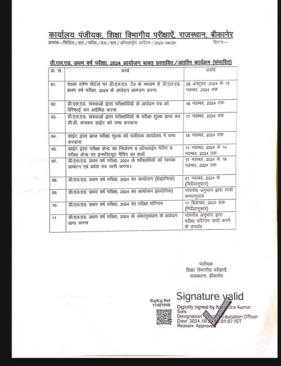 BSTC first year session 2023-24

Exam - 21 November se

Results - 11 december

#BSTC 
#rajasthan
<a href="/AmitYaddav/">Amit Yadav 🇮🇳</a> <a href="/manojmeena/">Manoj Meena</a> <a href="/YogeshYadav_1/">YogesH Yadav OBC</a>
