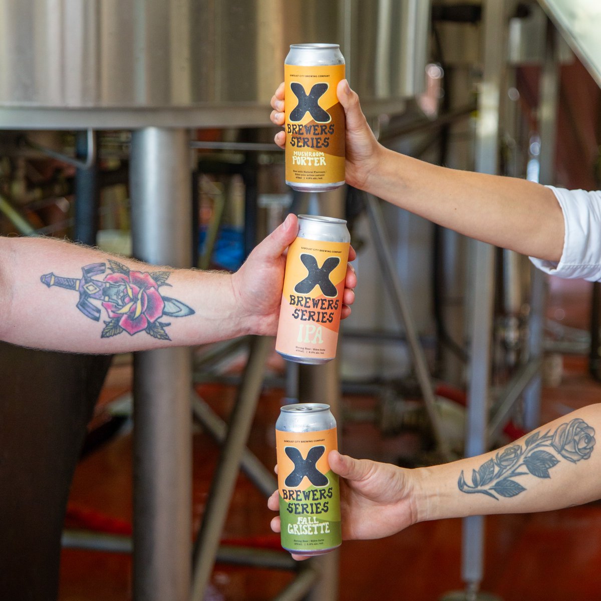 Still thinking about the X Brewer Series?

Good news—there’s still time to snag these special brews: the Mushroom Porter partnered with Aaron Spinney, Sourdough IPA partnered with Caleb Gilgan, &amp; the Fall Grisette partnered with Brendan Woods!

Grab yours while you can!
