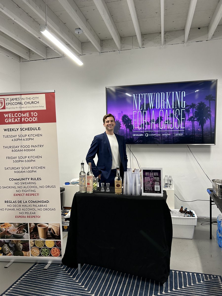 CompStak's tweet photo. Check out some pictures from our CompStak x @Newmark LA Networking for charity! We raised over $1,300 for St. John's Soup Kitchen in LA. 🌟

Thank you to our 60+ attendees that came out to support!

#CompStak #Newmark #Charity #CommercialRealEstate #Networking https://t.co/sB5GiQiHrM