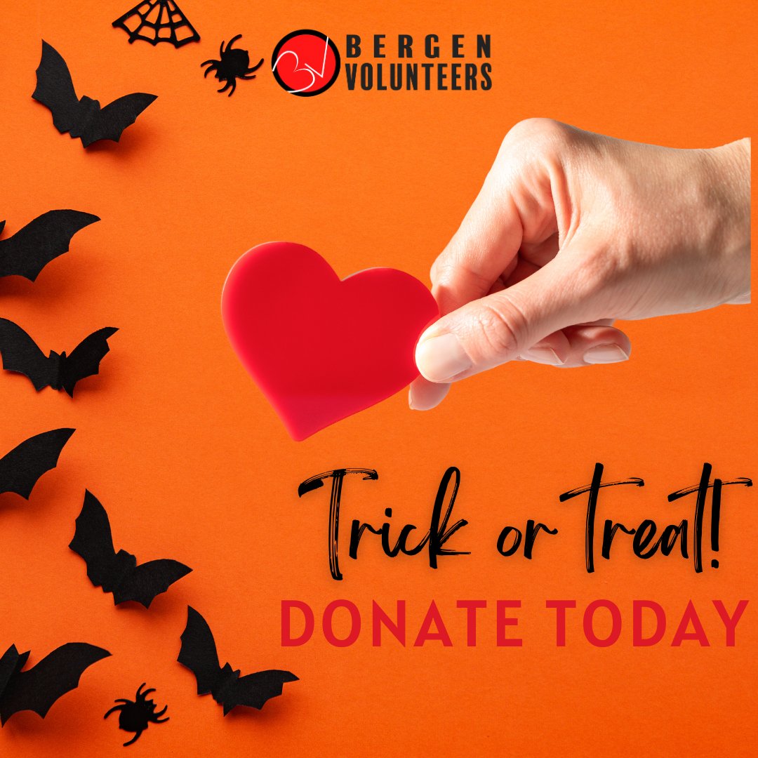 BCVolunteers's tweet photo. Trick or Treat? We say TREAT! Make a sweet donation of $25 or more &amp; YOU get a TREAT from us of a fall BV bookmark (by Nov 1st!)

Make a donation quickly &amp; securely to Bergen Volunteers on Venmo! @BergenVolunteers. Your $25 donation provides safety prevention items for 5 seniors. https://t.co/wJekqiG5nW