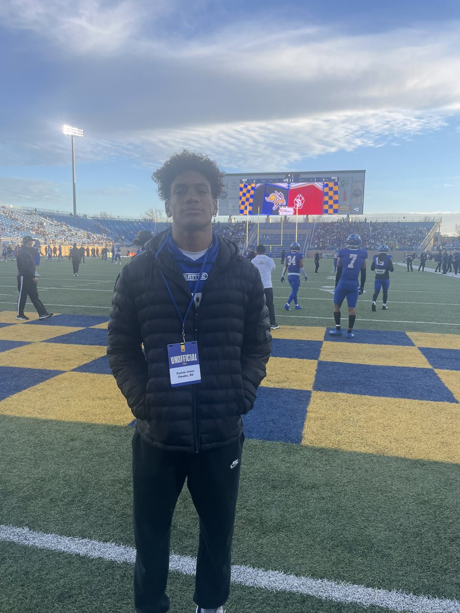 Darion jones (@dar11on) on Twitter photo After a great conversation and game day visit with @SDSURogers3, <a href="/Coach_MBanks24/">Michael Banks</a>,<a href="/CoachBibbs52/">Jalon Bibbs</a> blessed to receive my First Division 1 Offer!! #SDSU #GoJacks
<a href="/OPS_VikingsFB/">Omaha North High School Football</a> <a href="/CoachMartin52/">Larry Martin</a> <a href="/NilesP_/">Niles Paul</a> <a href="/NEBHSFB/">Nebraska HS Football</a> <a href="/THEnebpreps/">nebpreps</a> <a href="/MikeSautter_/">Mike Sautter</a> <a href="/OPS_NorthHigh/">North High School</a> <a href="/Warren_Academy/">Warren Academy</a> <a href="/Steve_Warren96/">Steven J Warren</a> After a great conversation and game day visit with @SDSURogers3, <a href="/Coach_MBanks24/">Michael Banks</a>,<a href="/CoachBibbs52/">Jalon Bibbs</a> blessed to receive my First Division 1 Offer!! #SDSU #GoJacks
<a href="/OPS_VikingsFB/">Omaha North High School Football</a> <a href="/CoachMartin52/">Larry Martin</a> <a href="/NilesP_/">Niles Paul</a> <a href="/NEBHSFB/">Nebraska HS Football</a> <a href="/THEnebpreps/">nebpreps</a> <a href="/MikeSautter_/">Mike Sautter</a> <a href="/OPS_NorthHigh/">North High School</a> <a href="/Warren_Academy/">Warren Academy</a> <a href="/Steve_Warren96/">Steven J Warren</a>