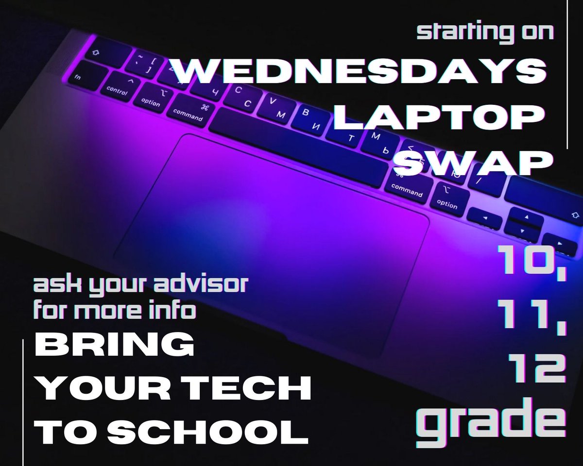 DeeringHS's tweet image. Tech Swap Alert! 💻 Mr. Cain will be at Deering on Wednesdays to exchange old tech for new. 10th graders start THIS Wed., Oct 30th. Bring your old device &amp;amp; check with your advisor for your specific exchange date. #DeeringTechSwap #UpgradeYourDevice