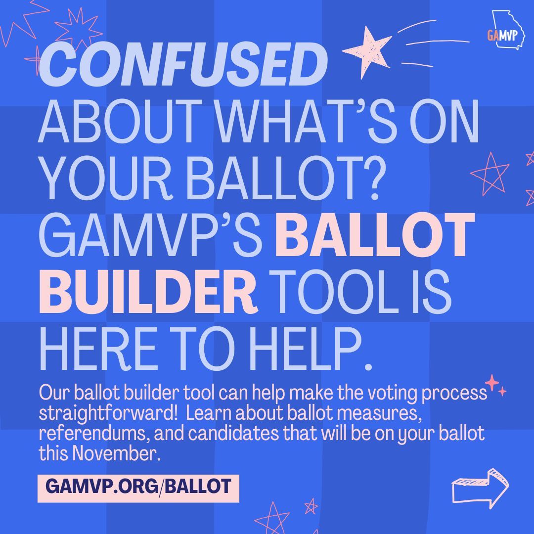 GAMVP's tweet photo. This election season doesn’t have to be confusing! Our ballot builder tool will walk you through EVERYTHING that will be on your ballot this November. Visit https://t.co/JgArmksmn7 to get started!
#gapol #georgiamuslims https://t.co/iL4meGVP68