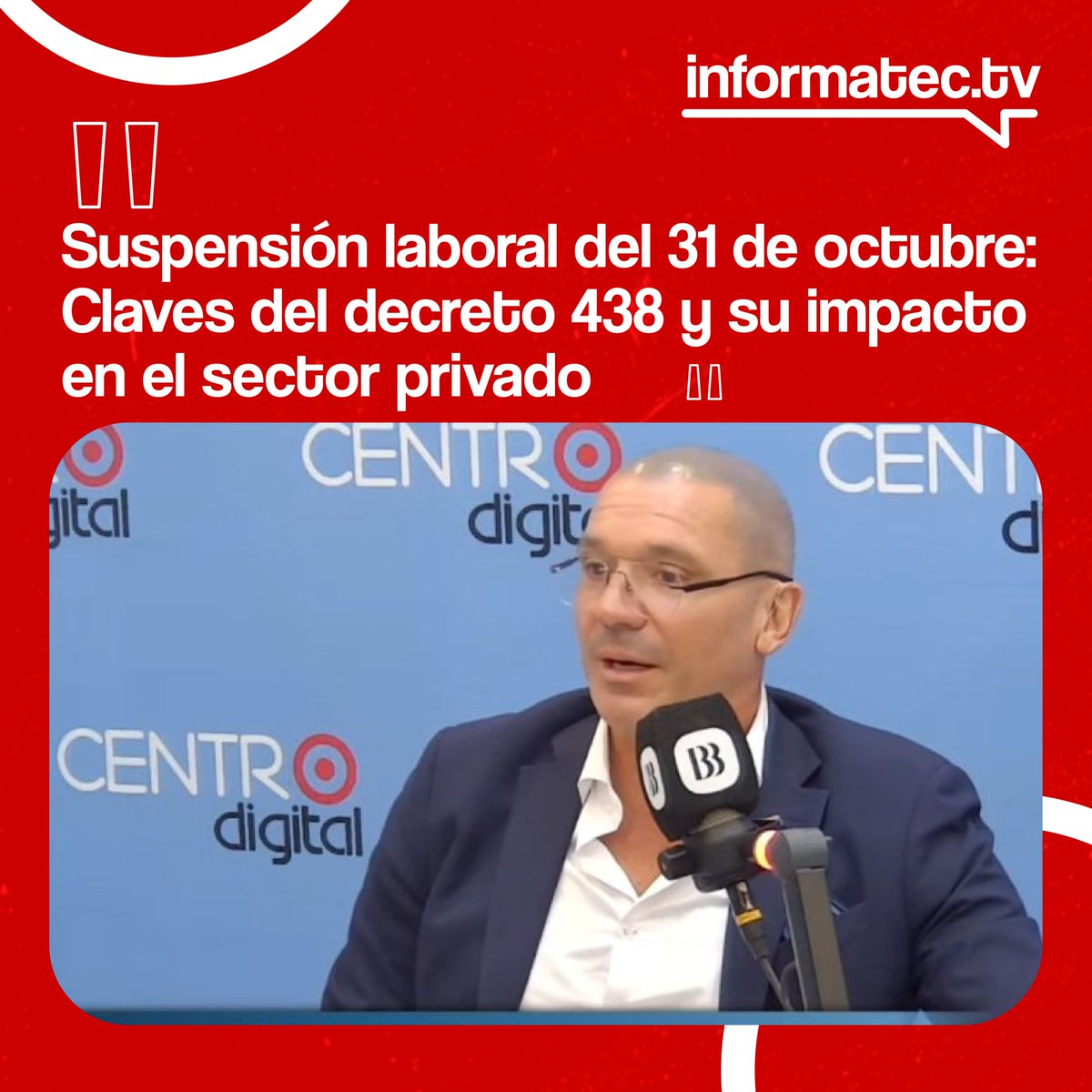 Informatectv_e's tweet photo. El 31 de octubre, la jornada laboral se suspende en el sector público; en el privado es opcional. Si se trabaja, no hay horas extras. Ajustes de horario son posibles. 
👉Léalo completo en: https://t.co/7ICAukCSHs https://t.co/wUHnUowWTQ