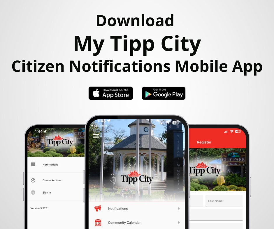 Big News, Tipp City! We’re now LIVE on GoGov! 

Download the My Tipp City app today on Google Play or the App Store and stay connected with everything Tipp City has to offer! 
Let’s spread the word—download and share with friends and family! 📲