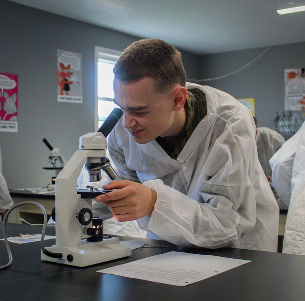 Yesterday, students at Robert Land Academy took a close-up look at their own cheek cells under the microscope. 
Hands-on labs like this make science memorable and engaging!