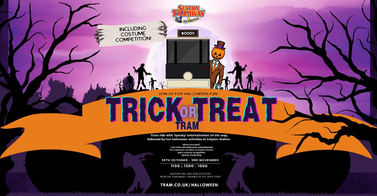 Join us this Halloween for a spooktacular family adventure on the Trick or Treat Tram! 

30th-3rd November!
The first 2 days are sold out, so book now!

Find out more and book: tram.co.uk/events/view/ha…