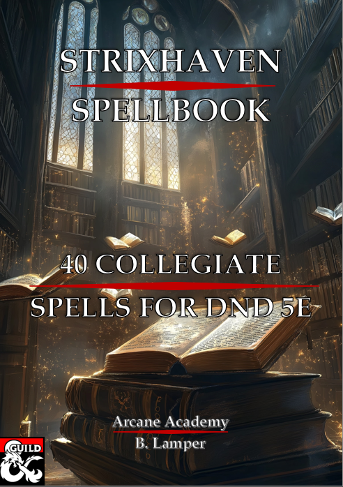 Get ready to learn with the Strixhaven Spellbook, 40 new spells from 1st to 9th level to expand your college reading lists. #dnd5e
Check it out along with my other works here: dmsguild.com/product/500435…