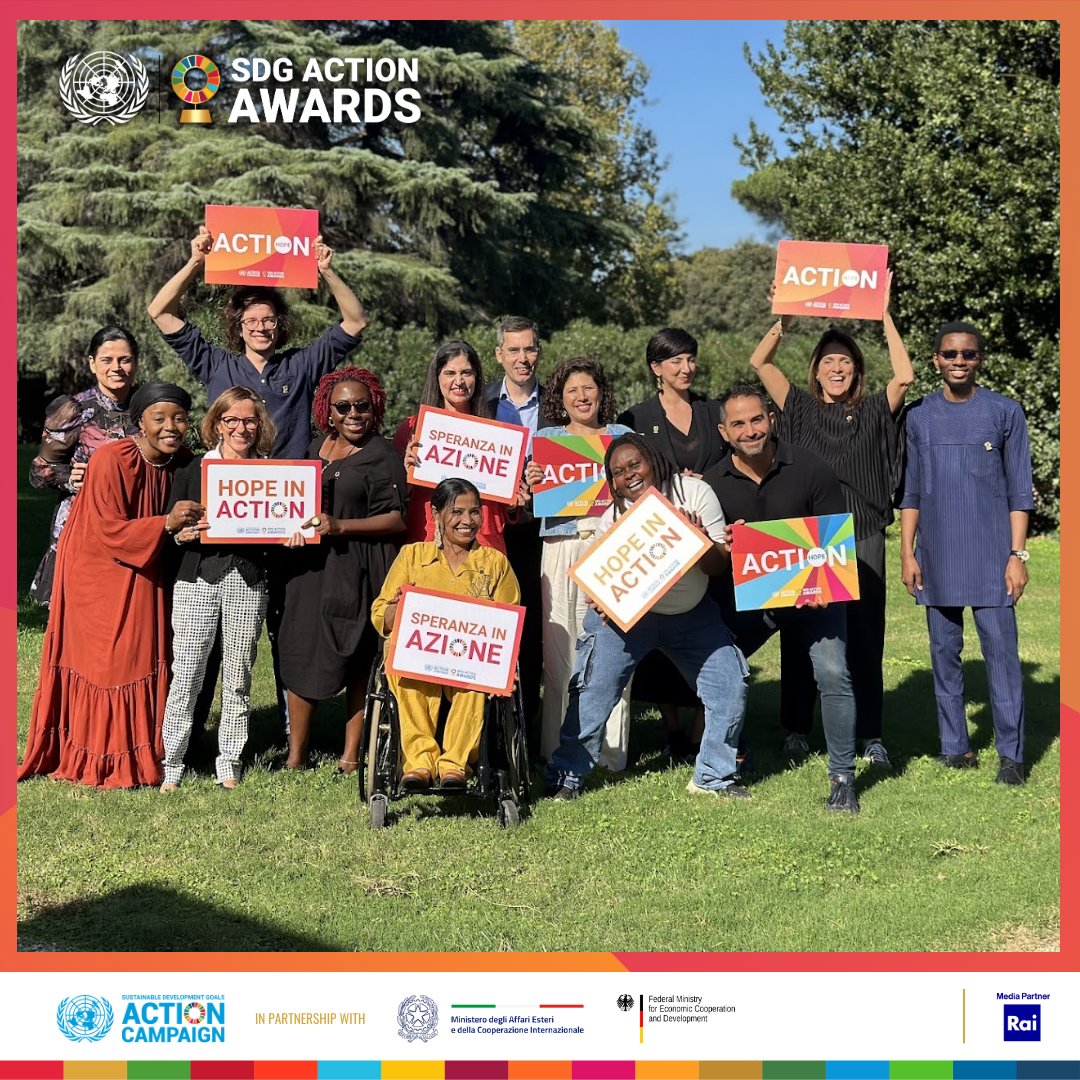 UN SDG Action Campaign (@sdgaction) on Twitter photo Meet the UN #SDGAwards finalists in #Rome! They joined a day-long workshop with Jessica Smith & Farhoud Meybodi, facilitated by 2022 Changemaker winner <a href="/BakshiSrishti/">Srishti Bakshi</a>. Together, they connected & shared their work.
Watch the Ceremony LIVE TODAY at 6pm CET: sdgactionawards.org/live Meet the UN #SDGAwards finalists in #Rome! They joined a day-long workshop with Jessica Smith & Farhoud Meybodi, facilitated by 2022 Changemaker winner <a href="/BakshiSrishti/">Srishti Bakshi</a>. Together, they connected & shared their work.
Watch the Ceremony LIVE TODAY at 6pm CET: sdgactionawards.org/live