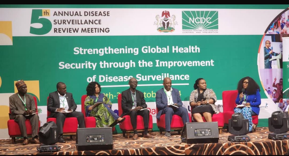 JhpiegoNigeria's tweet photo. Day 2 at #ADSRM2024! Dr. Yemisi Ogundare @OYemisi of @JhpiegoNigeria leads discussion on 'Improving Disease Surveillance at the Sub-National Level' Exciting discussions exploring innovative strategies to enhance local responses and protect communities across 🇳🇬. #HealthSecurity https://t.co/s91NrQoYD8