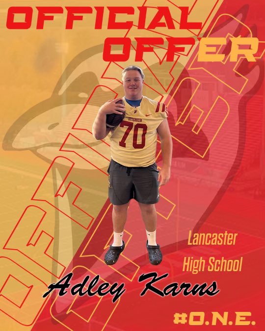 Adley Karns (@adleykarns) on Twitter photo After a great visit, and a conversation with <a href="/CoachCAdams_/">Clayton</a> I’m blessed to have received my second offer from <a href="/Ott_Football/">Otterbein University Football</a>
<a href="/GalePride/">Lancaster Golden Gales Football</a> After a great visit, and a conversation with <a href="/CoachCAdams_/">Clayton</a> I’m blessed to have received my second offer from <a href="/Ott_Football/">Otterbein University Football</a>
<a href="/GalePride/">Lancaster Golden Gales Football</a>