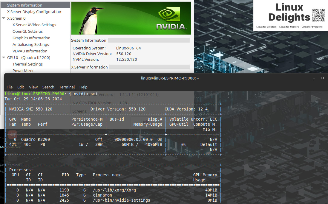 LinuxDelights's tweet image. LINUX DELIGHTS - LINUX ARTICLES
NVIDIA Driver 550.107.02 --&amp;gt; NVIDIA Driver 550.120 + Linux Mint 22 Cinnamon

#LinuxDelights #article #LinuxMint22 #followers #NVIDIA #drivers #projects #FujitsuEsprimo