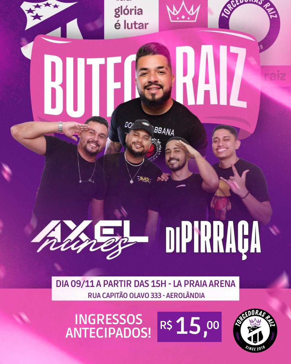 TorcedorasRaiz's tweet photo. Vai ter festa sim! 🎉🥳
As TORCEDORAS RAIZ irão comemorar 6 anos de muita paixão e dedicação ao Ceará Sporting
Club!
No dia 09/11, vamos celebrar essa história de amor e força.
Garanta seu ingresso antecipado por: R$ 15,00
Vendas no link: https://t.co/xXZGlFbs5r https://t.co/SgCedZQbEE