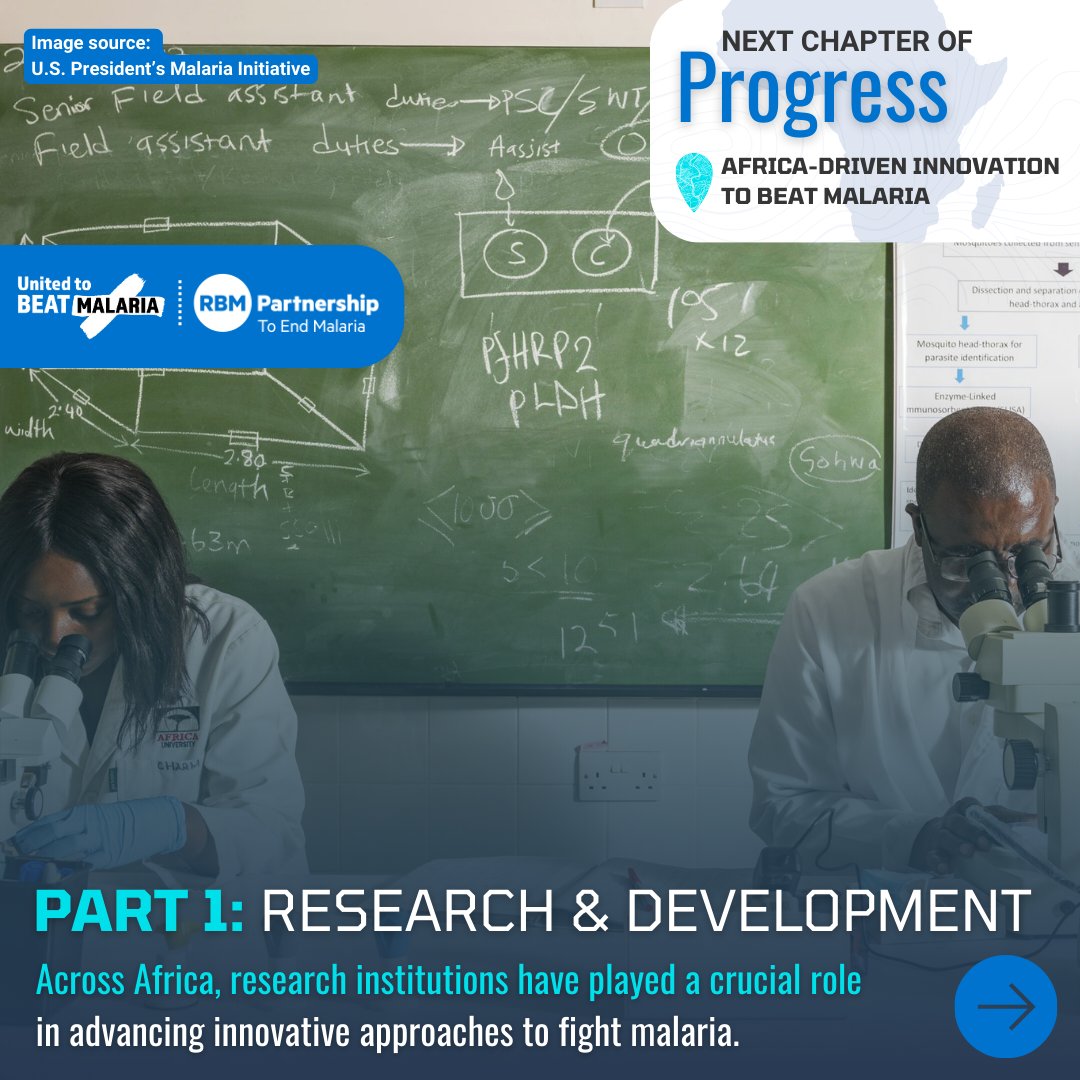 All week long, we’re showing you the Next Chapter of Progress 📈 in the fight against malaria! Visit our StoryMap to take the interactive tour: bit.ly/nextchapterpro…

Part 1 of our Next Chapter of Progress series focuses on R&amp;D 🧫🔬🧪

Follow this thread to learn more!