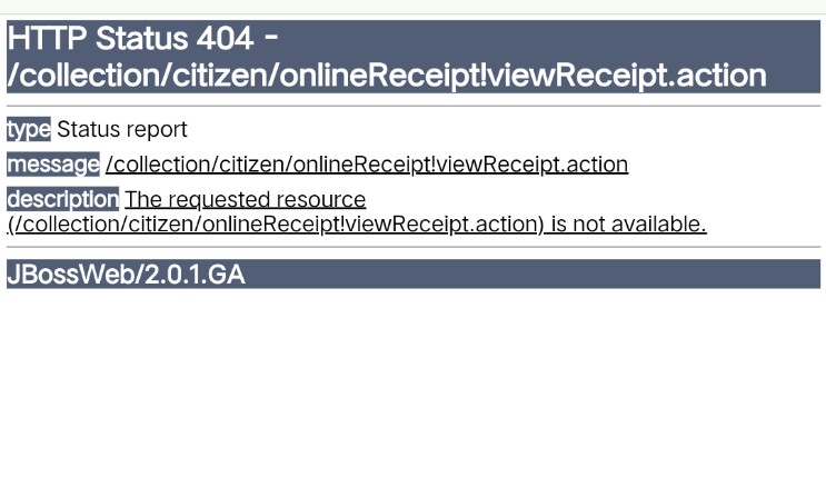 RamadasMannatti's tweet photo. @chennaicorp 

After paying property tax, I am trying to view the receipt. I get JBoss error. What is the proof of my payment? https://t.co/0VfmpjrVUk