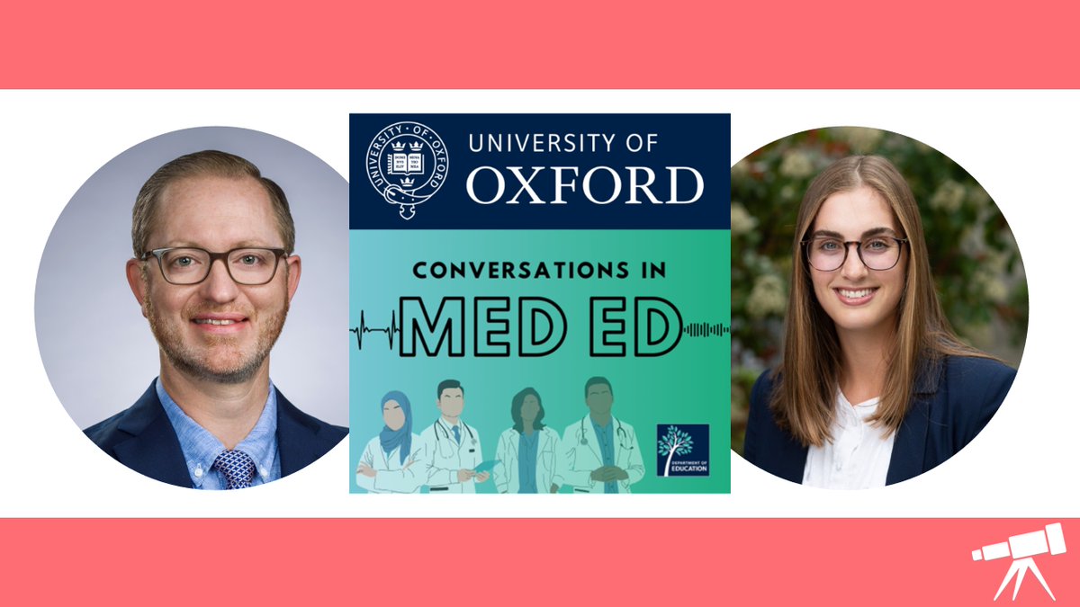 Geoff Stetson, MD (@gstetsonmd) on Twitter photo 🎙️Honored to have a "Conversation in #MedEd" with Danica Sims from <a href="/UniofOxford/">University of Oxford</a>
Great chat that covers philosophy of teaching, faculty development, and @MedEdMentor, of course! 😊
🎧Listen at the link below, or wherever you get your podcasts:
podcasts.ox.ac.uk/chatting-geoff… 🎙️Honored to have a "Conversation in #MedEd" with Danica Sims from <a href="/UniofOxford/">University of Oxford</a>
Great chat that covers philosophy of teaching, faculty development, and @MedEdMentor, of course! 😊
🎧Listen at the link below, or wherever you get your podcasts:
podcasts.ox.ac.uk/chatting-geoff…
