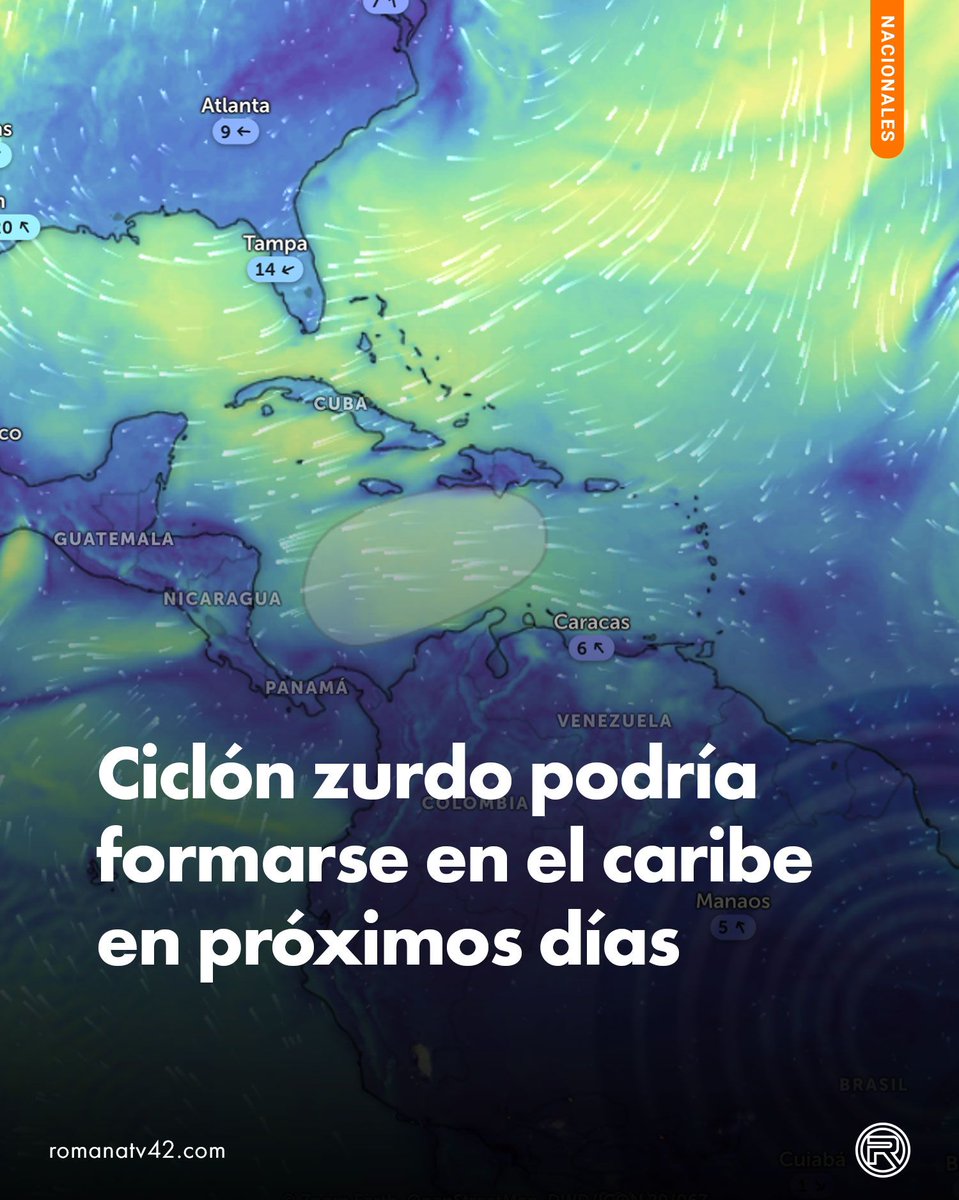 🌊 Un sistema de baja presión, ubicado al sur de Jamaica, podría convertirse en un ciclón en el Caribe a inicios de noviembre. Conocido como “ciclón zurdo” debido a su trayectoria inusual de oeste a este, este fenómeno se desplazaría hacia el norte o noreste.