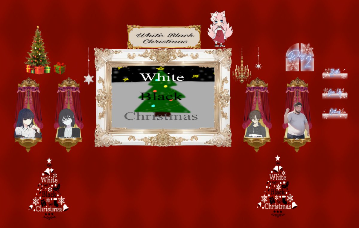 TRPG｢ホワイトブラッククリスマス｣回してきました！

KP:かみのき
PL:伏見透心/plum、木杉羽多良/ramune、暁永輝/きるぽいんと、藤宮械斗/ナビ
※敬称略

PLさんの都合で昨日、今日2日間に分けて回したんですが、いやー濃い2日間だった〜🤣

盤面めっちゃ可愛くできたと思わん？？？