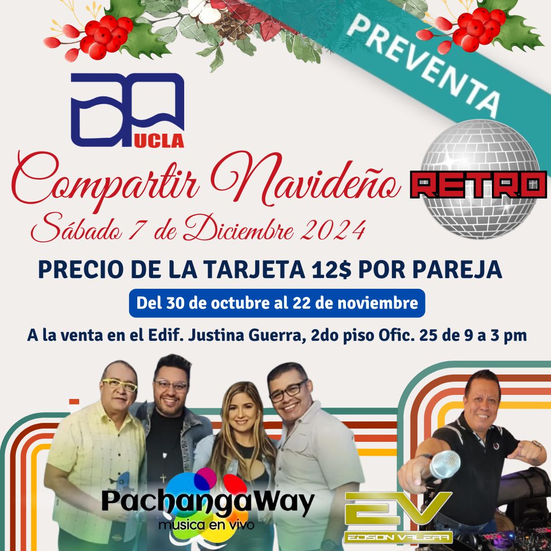 A la venta entradas para compartir navideño RETRO de Apucla 

apucla.blogspot.com/2024/10/a-la-v… 

#compartirnavideño #baile
#sedesocial #fiestaretro #diciembre