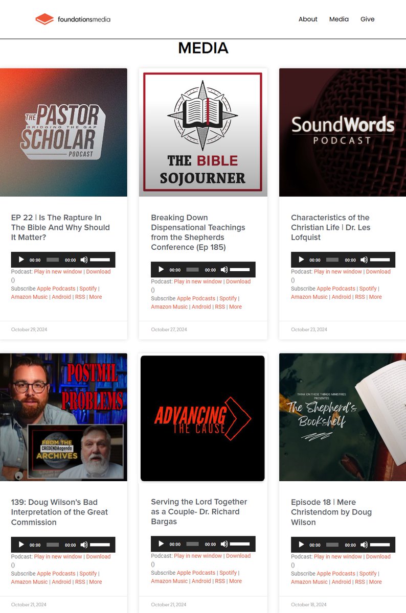 If you're not plugged in to Foundations Media, you should take the time to do so! Lots of great content coming out. Subscribe to Foundations Media wherever you get your podcasts.
