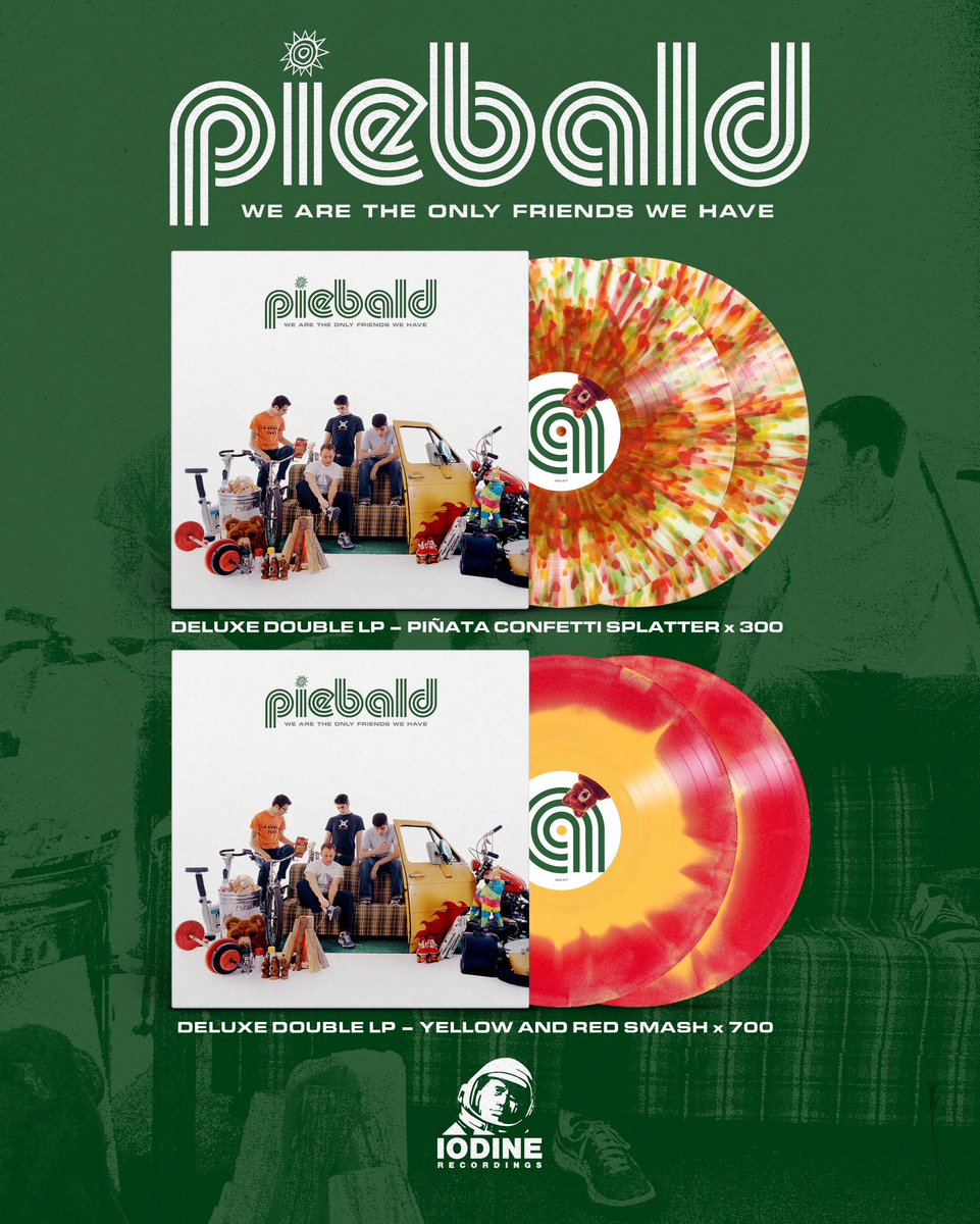 PRE-ORDER: Piebald “We Are The Only Friends We Have” LP and Deluxe 2xLP Now! Now on vinyl for the first time in over 20 years, Piebald's We Are The Only Friends We Have has earned its place as one of the most notable and iconic emo albums of the era.