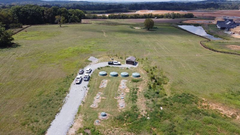 Simple, clean look via #drone of parallel treatment trains for a residential community in Tennessee #wastewatertreatment #wastewater #dronephotography #water #infrastructure #sustainability #environment