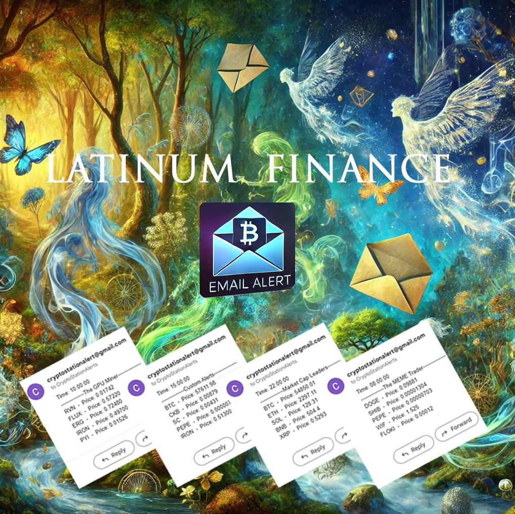 LatinumFinance's tweet photo. Don’t miss the next #Bitcoin surge!

Get real-time #Crypto price updates straight to your inbox!  📩 Stay ahead of the market with hourly price updates of your favorite #Currencies.

Subscribe today! #Ethereum #CryptoTrading #PriceAlerts #CryptoNews #Investing #CryptoAlerts #DeFi https://t.co/nDjVM93e8I