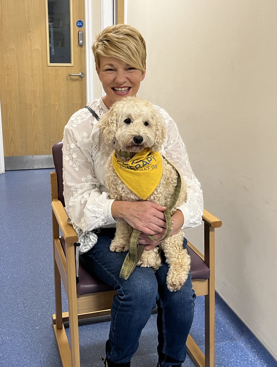 MCHFTVolunteering (@mchftvolunteers) on Twitter photo We're excited to welcome our latest Therapy dog Boris & owner Sylvia to MCHFT's volunteer team. Their first visit to Elmhurst Intermediate Care Centre went brilliantly! Lovely reaction from patients & staff! #Volunteer #Wellbeing
<a href="/PetsAsTherapyUK/">Pets As Therapy</a>
<a href="/MidCheshireNHS/">Mid Cheshire Hospitals 🏥</a>
<a href="/NickyMadeley22/">Nicky</a> We're excited to welcome our latest Therapy dog Boris & owner Sylvia to MCHFT's volunteer team. Their first visit to Elmhurst Intermediate Care Centre went brilliantly! Lovely reaction from patients & staff! #Volunteer #Wellbeing
<a href="/PetsAsTherapyUK/">Pets As Therapy</a>
<a href="/MidCheshireNHS/">Mid Cheshire Hospitals 🏥</a>
<a href="/NickyMadeley22/">Nicky</a>