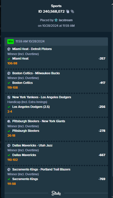 $500 GIVEAWAY TO ANYONE WHO TAILED THIS PARLAY ON STREAM YESTERDAY!!

5 WINNERS $100 EACH!!

KICK.COM/LACROIXLA

LIVE IN 30 MIN!!