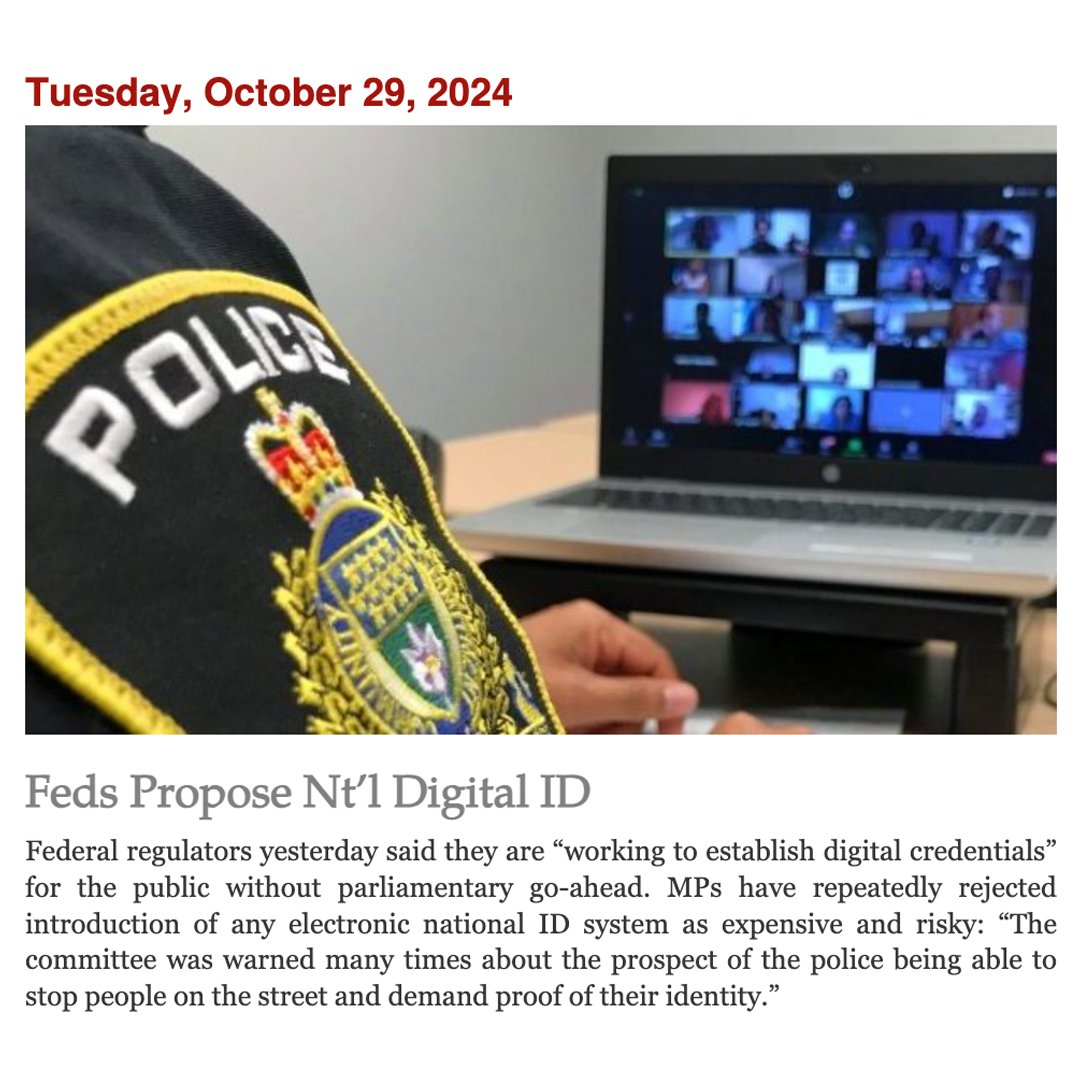 News reports say Trudeau government bureaucrats are quietly looking at bringing forward a digital ID for Canadians. 

Common sense Conservatives will ban mandatory digital IDs. Full stop.

Sign here to join our fight: conservative.ca/cpc/ban-mandat…