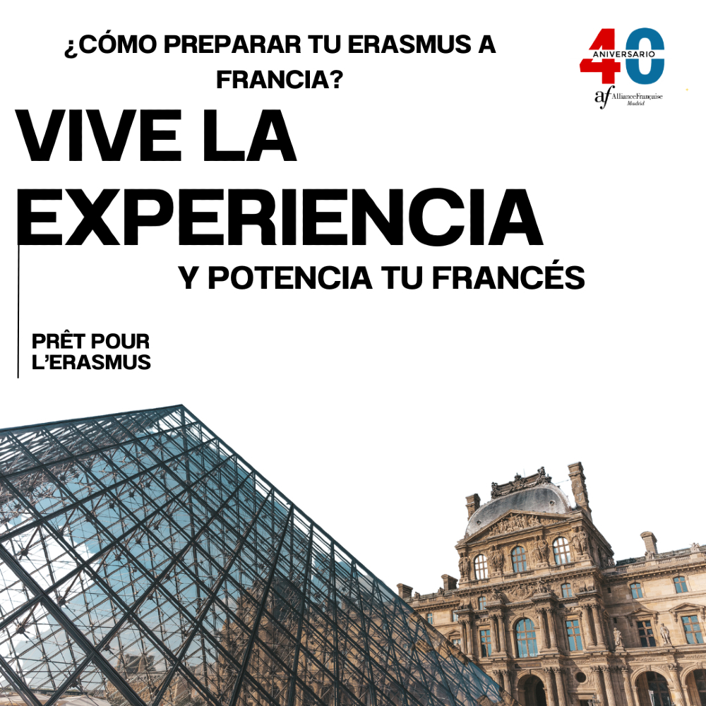 AllianceMadrid's tweet photo. ✨ ¿Te vas de ERASMUS a un país francófono? ¡Prepárate con nuestro curso “Prêt pour l’ERASMUS” y aprovecha al máximo tu experiencia! 🧳✨

Un curso con el que mejorar tu nivel de francés y ganar la confianza que necesitas para vivir en otro país. 

#PrêtPourlERASMUS #ERASMUS https://t.co/eTgfSoHcFw