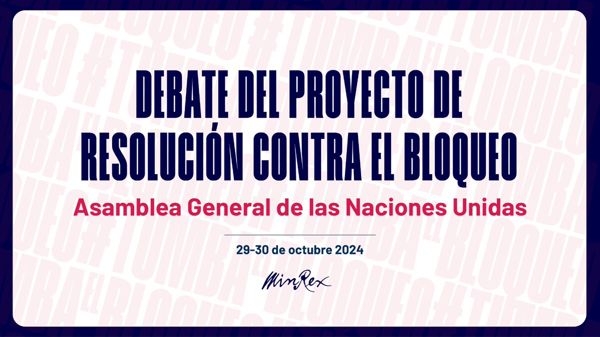MitransCuba's tweet image. #Cuba no está sola. La solidaridad de los pueblos se hace presente en los pronunciamientos de las delegaciones que participan en el debate del proyecto de Resolución A/79/80 “Necesidad de poner fin al bloqueo económico, comercial y financiero impuesto por EEUU #Cuba en la @ONU_es