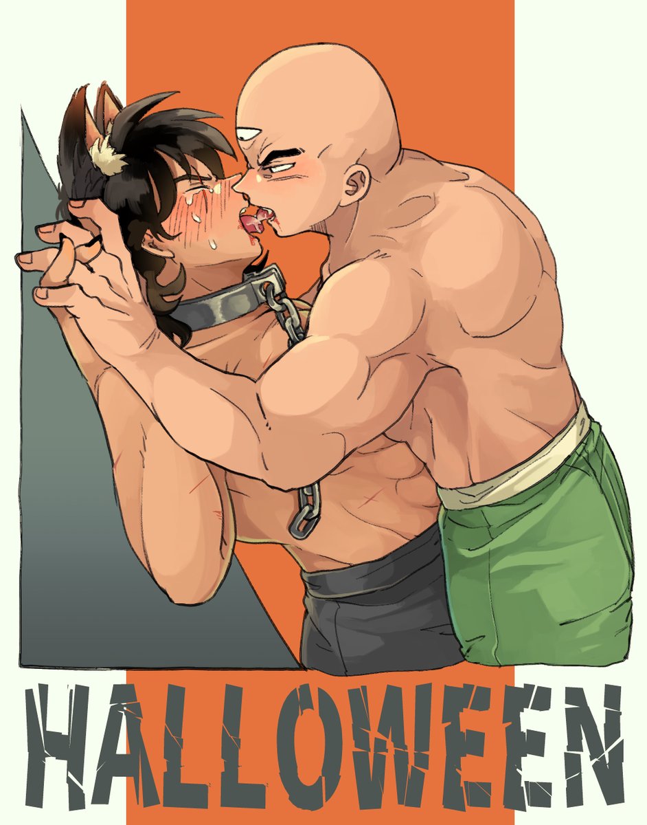 db1086tmp's tweet photo. ハロウィンのてんやむを描くつもりが変態プレイになった絵です https://t.co/cT5cSYQfAP