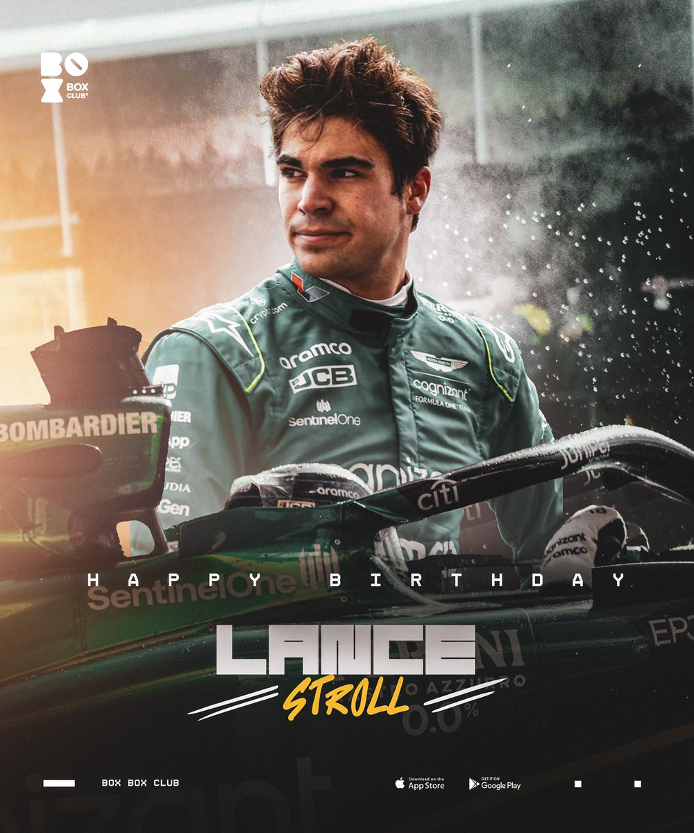 BoxBox_Club's tweet image. Happy Birthday, Lance! 
Here’s to scoring more points this season — we’re all rooting for it! 😄

#f1 #formula1 #f12024 #f124 #f1racing #astonmartin #lancestroll #brazilgp #f1news #f1updates #f1widgets