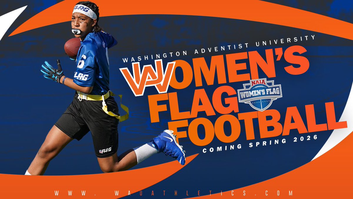 waushock's tweet photo. We are thrilled to announce the expansion of our athletics programs with the addition of women’s Flag Football for the 2025-2026 season! 🏈

Read more by clicking the link in our bio!

#ShockPride | @ThisIsWAU https://t.co/kFEatbrR0v