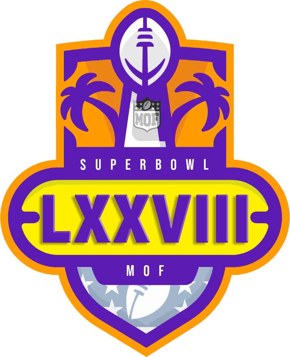 MOF Bleacher Report (@mof_bleacher) on Twitter photo The MOF has revealed the Super Bowl Logo for Season 78!!
<a href="/MOFLeagues/">MOF</a> <a href="/NeonSportz/">NeonSportz</a> <a href="/leaguecrawler/">leaguecrawler 🦎</a>
#MOF #MOFSeason78 #MOFSB #Madden25 The MOF has revealed the Super Bowl Logo for Season 78!!
<a href="/MOFLeagues/">MOF</a> <a href="/NeonSportz/">NeonSportz</a> <a href="/leaguecrawler/">leaguecrawler 🦎</a>
#MOF #MOFSeason78 #MOFSB #Madden25
