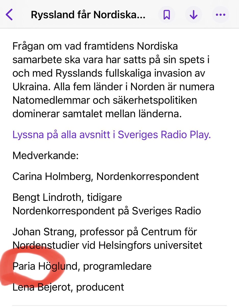 Varför dissar <a href="/sverigesradio/">Sveriges Radio</a> sin programledare <a href="/parisahoglund/">Parisa Höglund</a> på detta vis? Jag tycker ju att hon gör det bra.