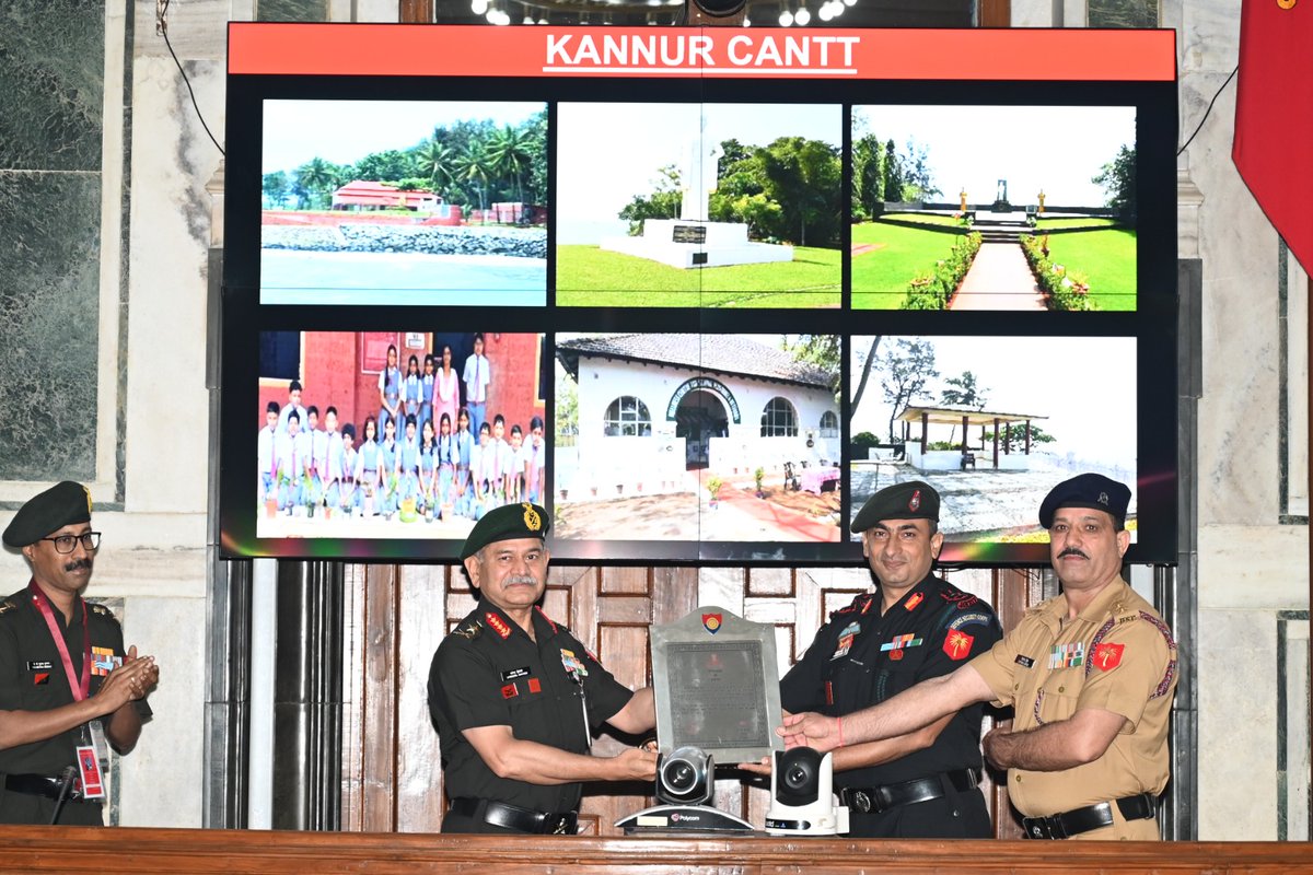 adgpi's tweet photo. 'Green Military Station Award'

#GeneralUpendraDwivedi #COAS felicitated the winners of  the 'Green Military Station Award'  during the ongoing Army Commanders’ Conference #ACC.

‘Green Military Station Awards’ has been institutionalised with an aim to make our habitat green & clean and give impetus to de-carbonisation efforts by active participation of all residents of the stations of #IndianArmy, which has significantly contributed towards de-carbonisation & sustainable development in its Military Stations and Cantonments. 

To enable the stations to compete in a more diligent manner the competition was categorised into various categories. Winner and runners up under various categories were:-

Catogery 1 - Large Station
Winner - Patiala
Runners Up - Jodhpur

Category 2 - Medium Station
Winner - Bagrakote
Runners Up - Bhuj

Category 3 - Small Station
Winner - Kannur
Runners Up - Umroi

Category 4 - Apashisht Mukt Sainya Abhiyan
Winner - Sevoke Road Runners Up - Partap Pur

Category 5 - Best Transformative Station
Winner - Suratgarh
Runners Up - Abohar

Best RWAs in New Delhi we're also awarded

“Recognising eco-friendly excellence.”

#GreenInitiative 
#Sustainability 
#SwacchataHiSeva
#SpecialCampaign4
#IndianArmy 
#YearofTechAbsorption 
#DecadeofTransformation 
@DefenceMinIndia
@SpokespersonMoD
@HQ_IDS_India