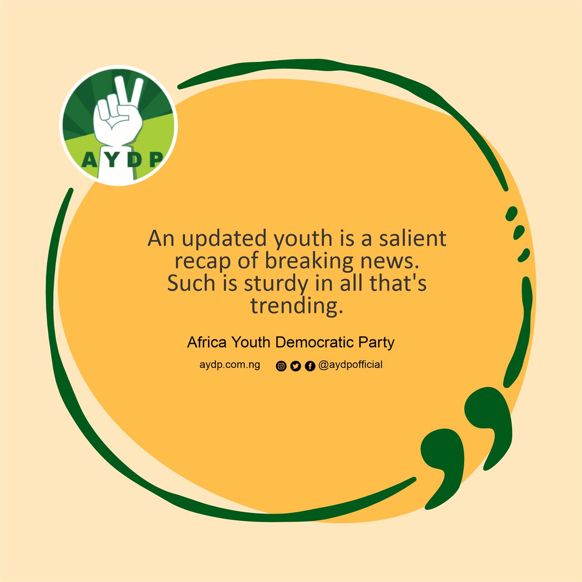 lordofcryptos1's tweet photo. Quotes for Today.
#aydpquotes #Youth #YouthCreativeHub #YouthConnekt2024 https://t.co/87rfJfJsTO