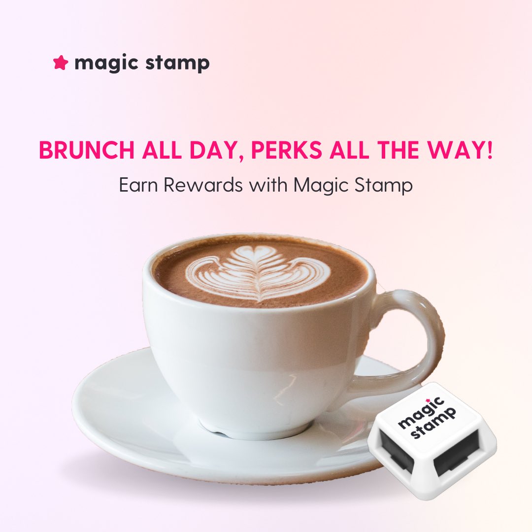 Earn rewards with <a href="/themagicstamp/">The Magic Stamp</a> today! 🤩

#brunch #brunchtime #customerloyalty #loyaltyprogram #loyaltyprograms #loyaltymarketing #loyaltyrewards #loyalty #loyaltyprogramme #loyalcustomers #loyaltymanagement #loyaltycard #stamps #stamp #stamping #morecustomers #more #often