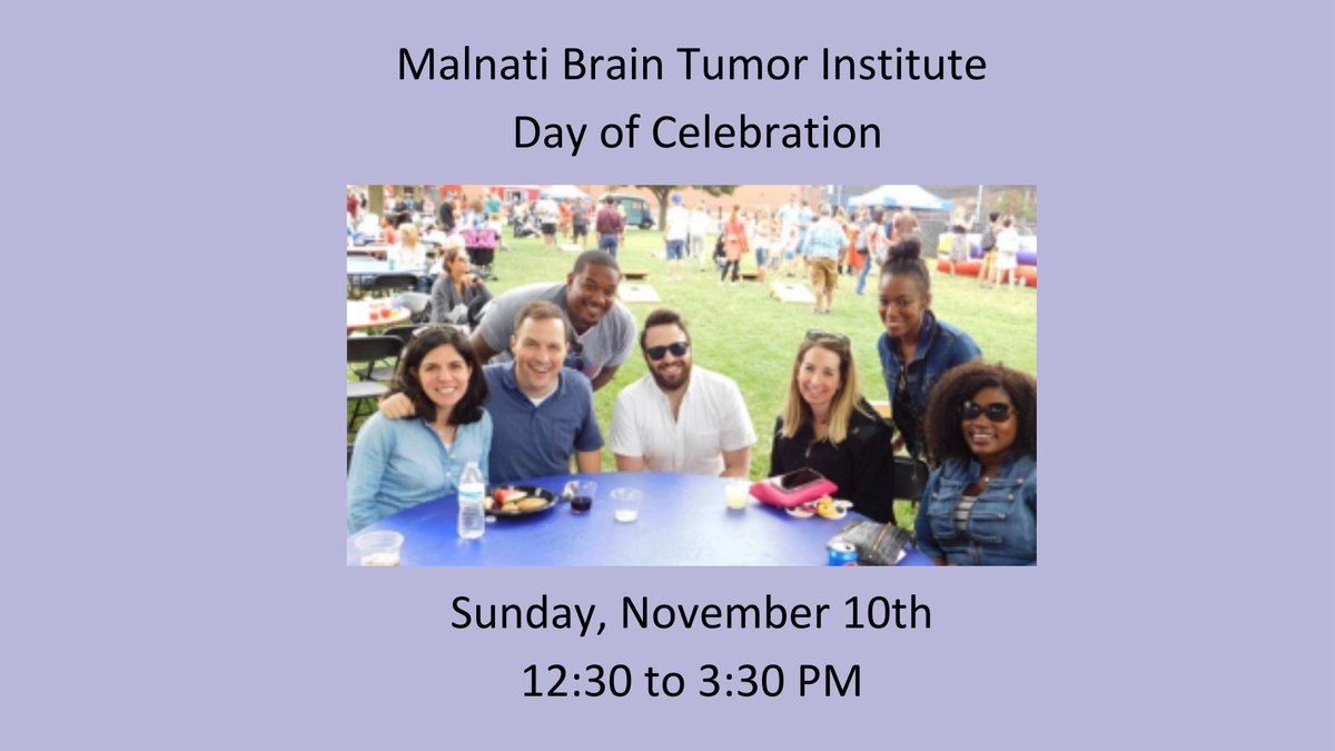 We are pleased to host the first Day of Celebration for brain tumor patients, caregivers, loved ones, advocates, and ambassadors. Join us for a family-friendly social event! 

Click the link for more info:
ow.ly/S0xj50TVx9z