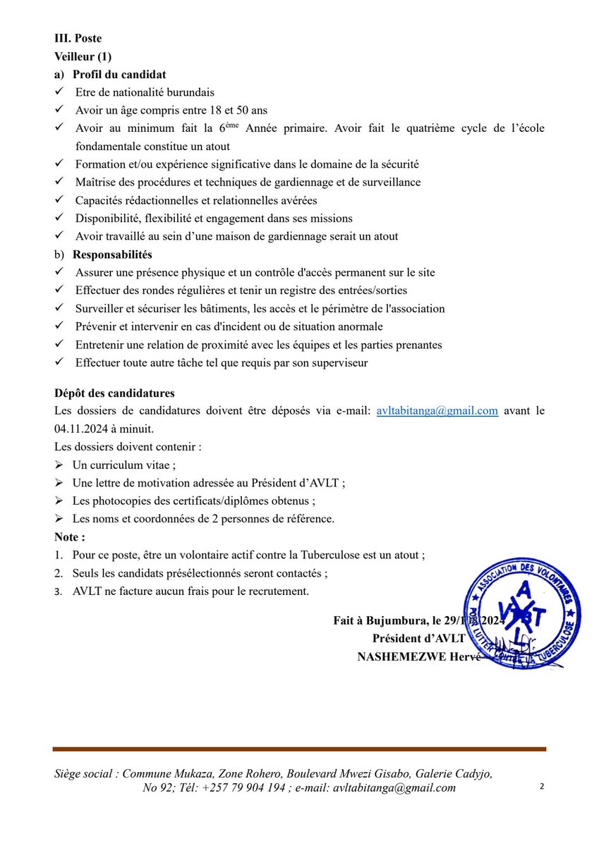 AVLT BURUNDI tweet media