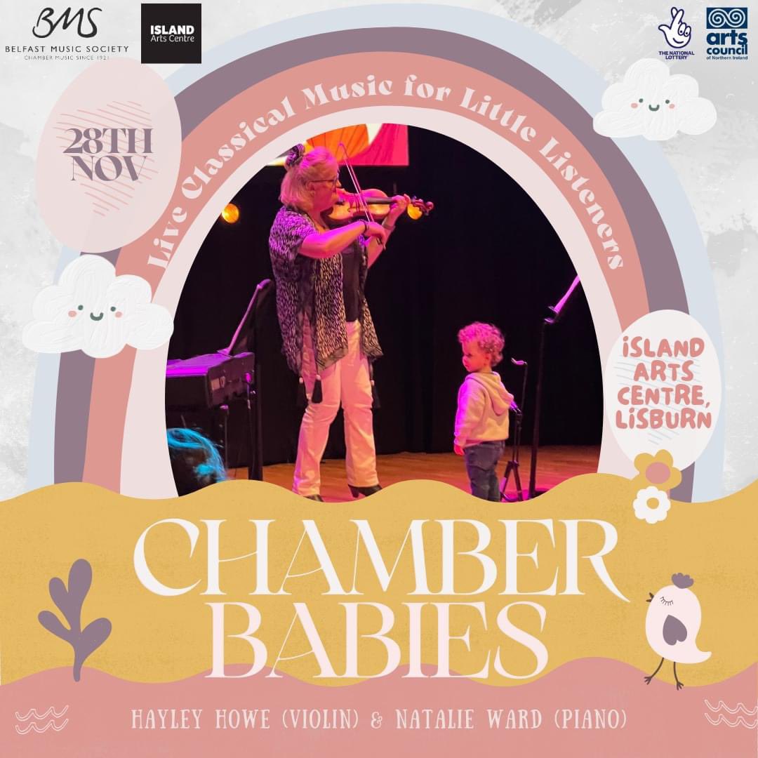 BelfastMusicSociety (@belfastmusicsoc) on Twitter photo The wonderful Hayley Howe is back with her violin and will be joined by the equally wonderful Natalie Ward on piano next month on 28th Nov in the <a href="/ISLANDartsbiz/">ISLAND Arts Centre</a> .
CHAMBER BABIES (0-18months): islandartscentre.com/event/chamber-…
CHAMBER CHERUBS (1-3yrs): islandartscentre.com/whats-on/chamb… The wonderful Hayley Howe is back with her violin and will be joined by the equally wonderful Natalie Ward on piano next month on 28th Nov in the <a href="/ISLANDartsbiz/">ISLAND Arts Centre</a> .
CHAMBER BABIES (0-18months): islandartscentre.com/event/chamber-…
CHAMBER CHERUBS (1-3yrs): islandartscentre.com/whats-on/chamb…
