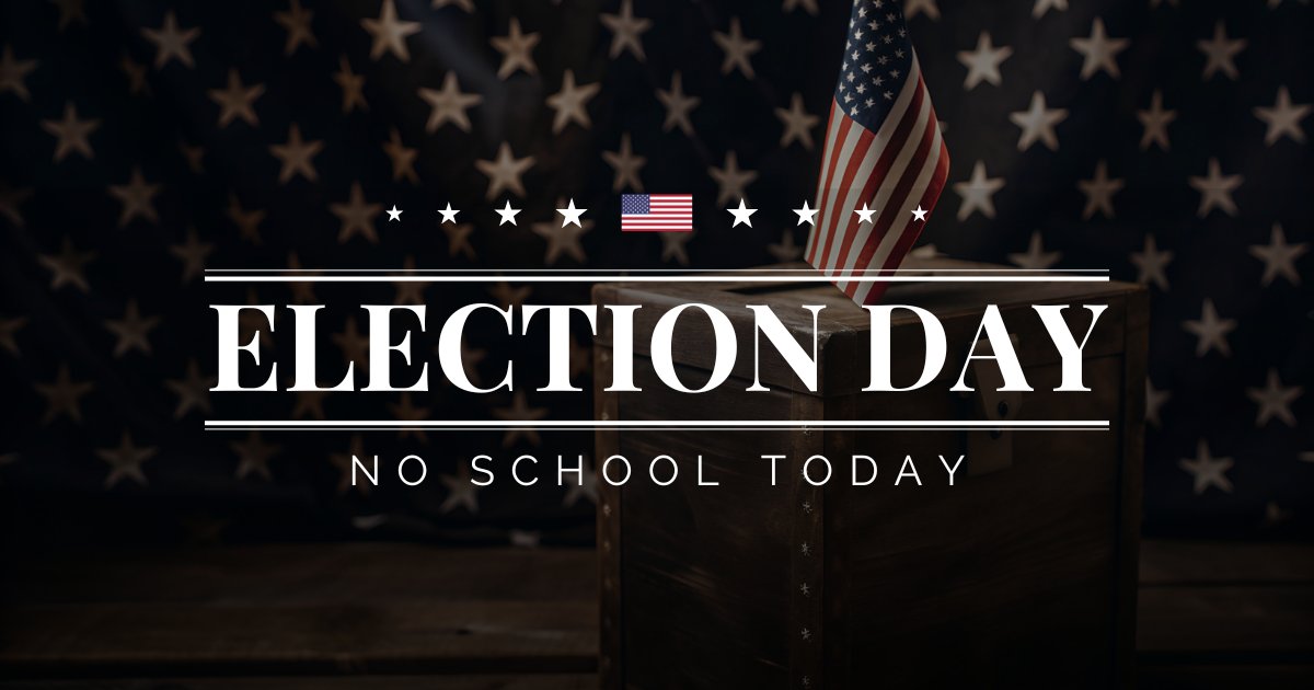 🗳️ **Reminder: No School on Election Day!** 🗳️
Tuesday, November 5, all Livingston Parish schools will be closed for Election Day. Use this time to make your voice heard, and remember to cast your vote! 🗳️
School will resume as usual on November 6. Have a safe and productive day!