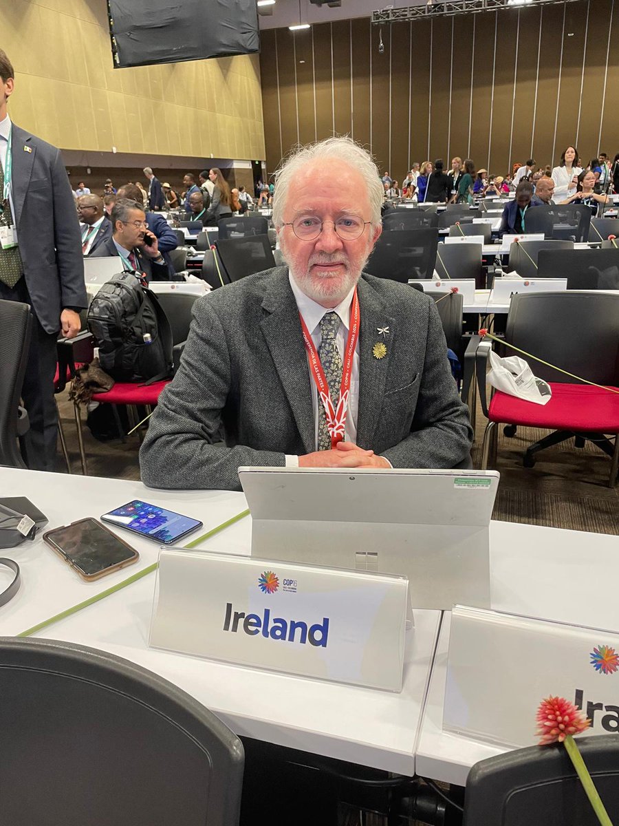 noonan_malcolm's tweet photo. Proceedings just about to start at the high level segment of #COP16 here in Cali.

We are hoping to build on the historic agreement reached in Montreal. I'm proud to be leading the 🇮🇪 delegation as part of the 🇪🇺 negotiating team. https://t.co/O50tZA8x0C
