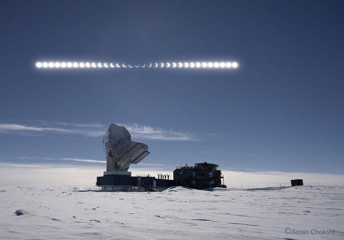 Solar eclipse from the South Pole